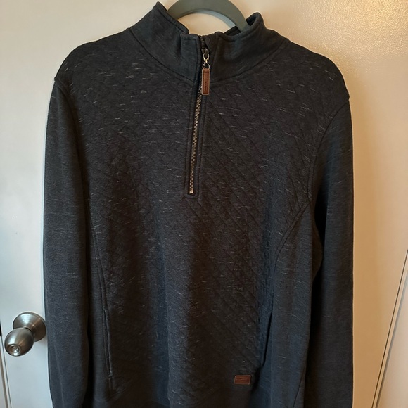 L.L. Bean Gray Quarter-Zip Sweatshirt - Picture 1 of 2